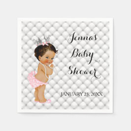 Prinsessa Babyflicka Diamanter Rosa Pappersservett