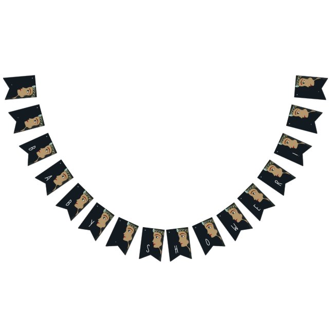 Prinsessa Blå Bebis Kalas Vimplar (Alla)