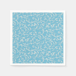 Prinsessa Blå Kunglig Saga Sagostil Chic Pappersservett