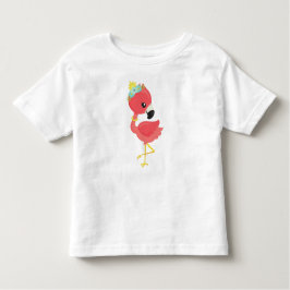 Prinsessa Flamingo, Blommor, Krona, Söt Flamingo T Shirt