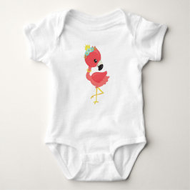 Prinsessa Flamingo, Blommor, Krona, Söt Flamingo T Shirt