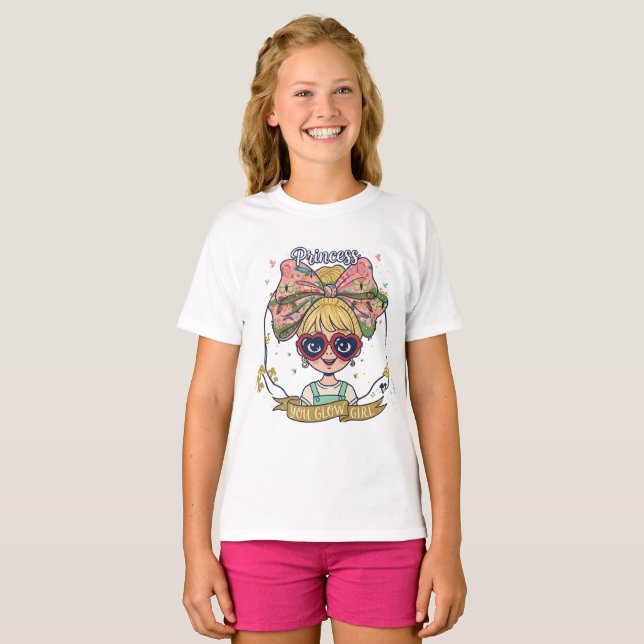Prinsessa Flicka T Shirt (Hel framsida)