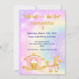 Prinsessa födelsedag Samantha 3 födelsedagsfest Inbjudningar