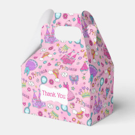 Prinsessa Gable Favor Box i rosa Presentaskar