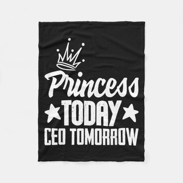 Prinsessa idag vd imorgon stärkande tjej boss fleecefilt (Framsidan)