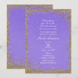 Prinsessa Lila Siden Sagobok Bröllopsdusch Inbjudningar