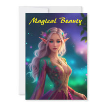 Prinsessa pixie älv färgrik magenta glöd vacker