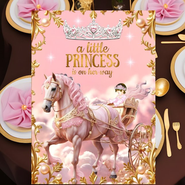 Prinsessa Rosa Barnkalas Hästvagn Inbjudningar (Skapare uppladdad)