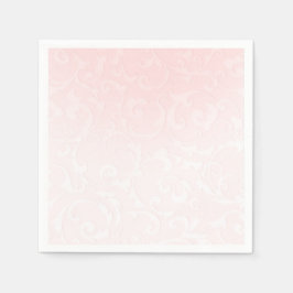 Prinsessa Rosa Damask Sagobok Elegant Bröllop Pappersservett