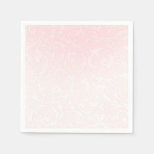 Prinsessa Rosa Damast Sagobok Elegant Bröllop Pappersservett