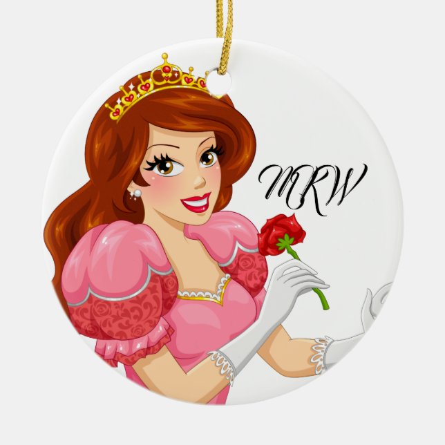 Prinsessa / saga julgransprydnad keramik (Framsidan)