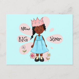 Prinsessa Stor syster Afroamerikan Vykort