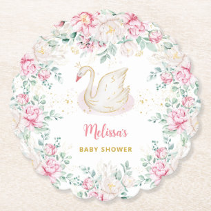 Prinsessa Svan Baby Shower Underlägg Papper