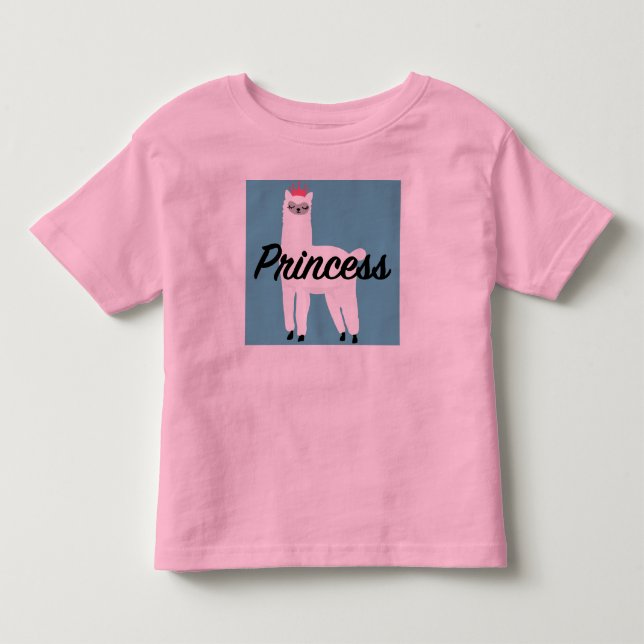 Prinsessalama-design - tunn tröja för småbarn (Framsida)