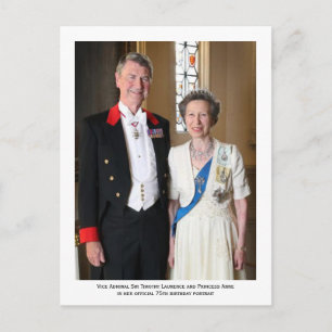 Prinsessan Annes officiella 75-årsporträtt Vykort