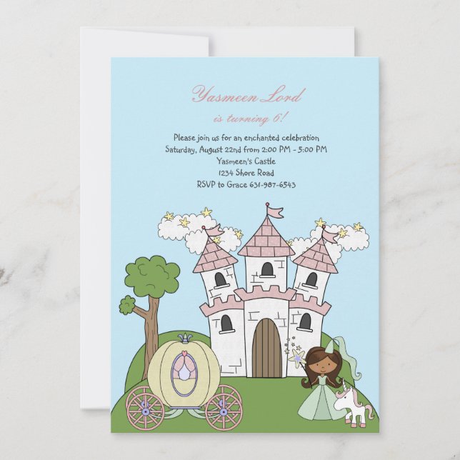 Prinsessan av Castle African Inbjudan (Framsida)