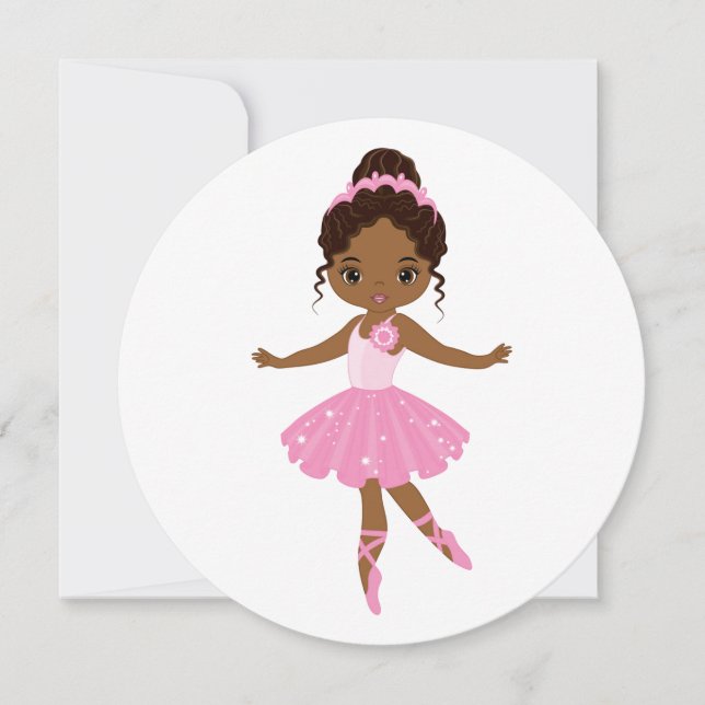 Prinsessan Ballerina Inbjudningar (Framsida)
