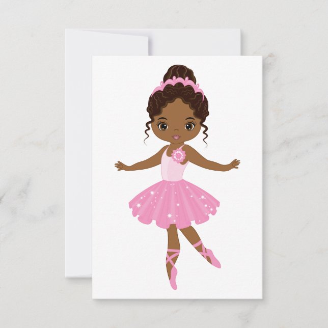 Prinsessan Ballerina Inbjudningar (Framsida)