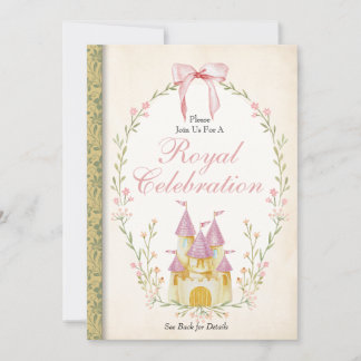Prinsessan Bjud, prinsessans födelsedagsinbjudan Inbjudningar