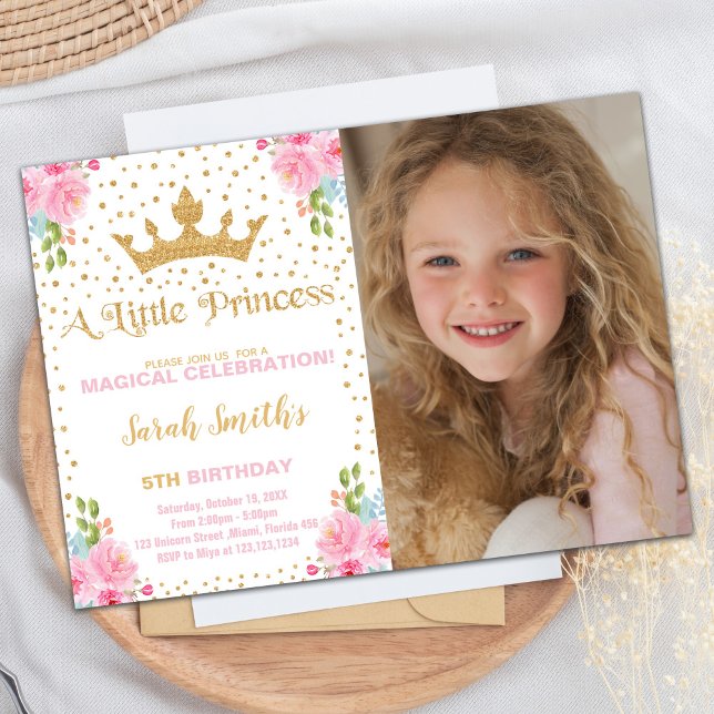 Prinsessan Bjud, prinsessans födelsedagsinbjudan Inbjudningar (Princess Invitation, Princess Birthday Invitation)
