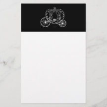 Prinsessan Carriage, White on Black.