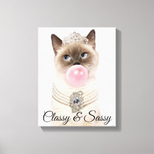 Prinsessan Cat Bubble Gum Canvastryck