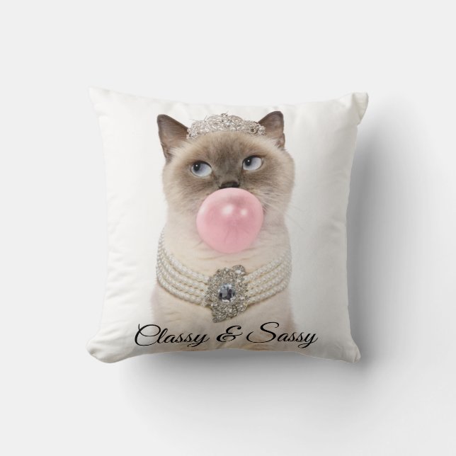 Prinsessan Cat Bubble Gum Kudde (Framsida)