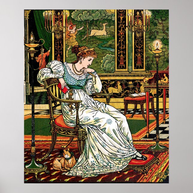Prinsessan Désirée, Vintage illustration av W. Cra Poster (Framsidan)