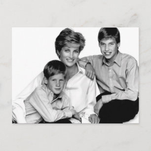Prinsessan Diana och söner Vykort