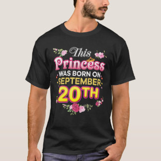 Prinsessan föddes den 20 september 2010 Lycklig T Shirt