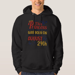 Prinsessan föddes den 29 augusti Grattis på födels Hoodie