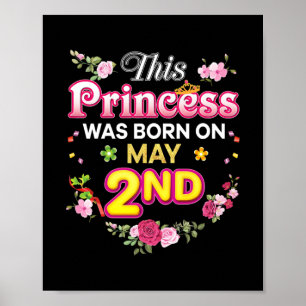 Prinsessan föddes den 2 maj 2 Lycklig Poster