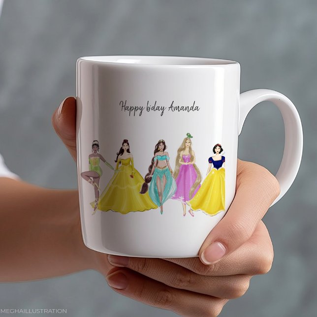 prinsessan, födelsedag benporslin mugg (Skapare uppladdad)