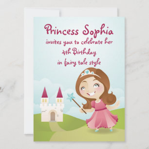 Prinsessan Födelsedagsfest Inbjudan
