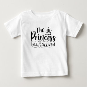 Prinsessan har anlänt söt lilla flicka t shirt
