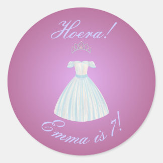 Prinsessan Klistermärke "Hurra!" Rosa Gradient & B