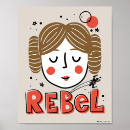 Prinsessan Leia Doodle Poster