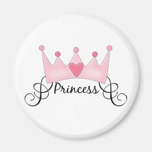 Prinsessan med Krona - Anpassade Magnet