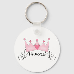 Prinsessan med Krona - Anpassade Nyckelring