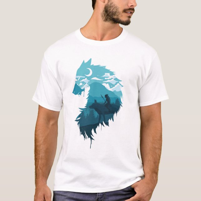 Prinsessan Mononoke Varg T-Shirt (Framsida)