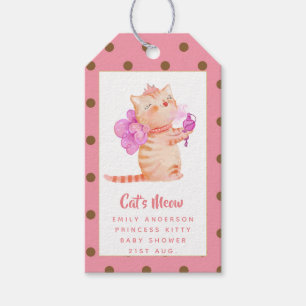 Prinsessan (NAMN) är Rosa Shower för kattungar. Presentetikett
