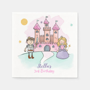 Prinsessan Napkins Fairytale Party flicka födelse Pappersservett