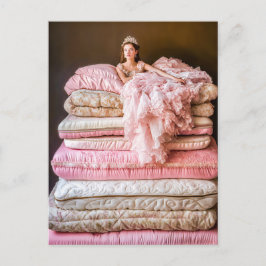 Prinsessan och Pea på hennes ben Vykort