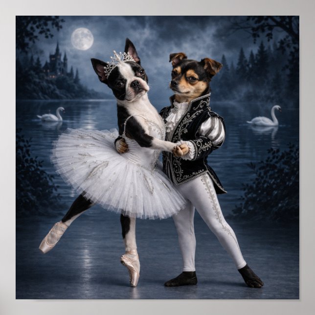 "Prinsessan Odette & Prins Siegfried" (2) Poster (Framsidan)