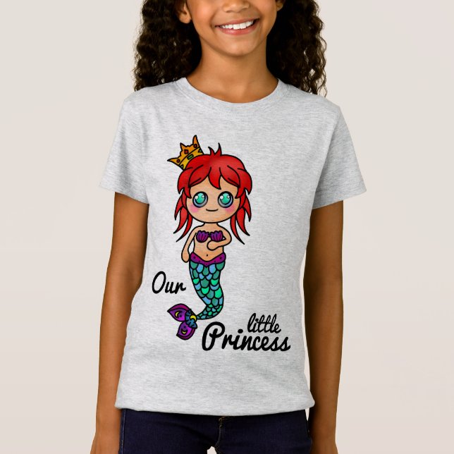 Prinsessan Sjöjungfru Cat Ocean Kärlek Forever Cut T Shirt (Framsida)