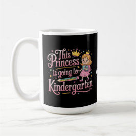 Prinsessan ska till Kindergarten Cute Gift Kaffemugg