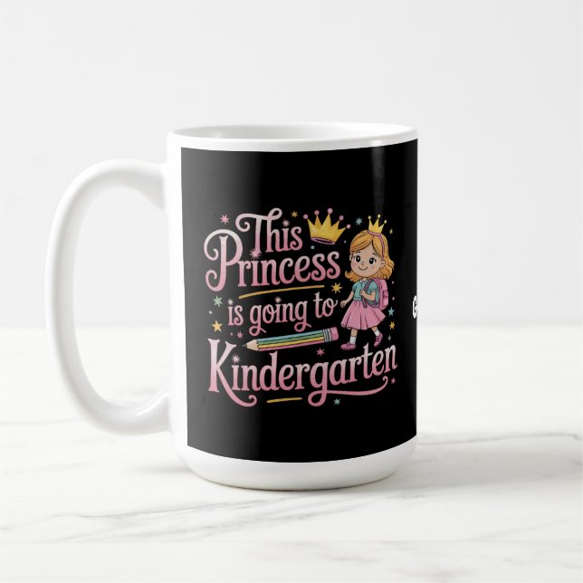 Prinsessan ska till Kindergarten Cute Gift Kaffemugg (Vänster)