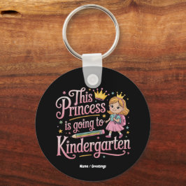 Prinsessan ska till Kindergarten Cute Gift Nyckelring