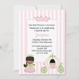 Prinsessan Thmet Flicka First Birthday Inbjudningar