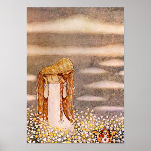 “Prinsessan Tuvstarr” John Bauer Akvarell Poster